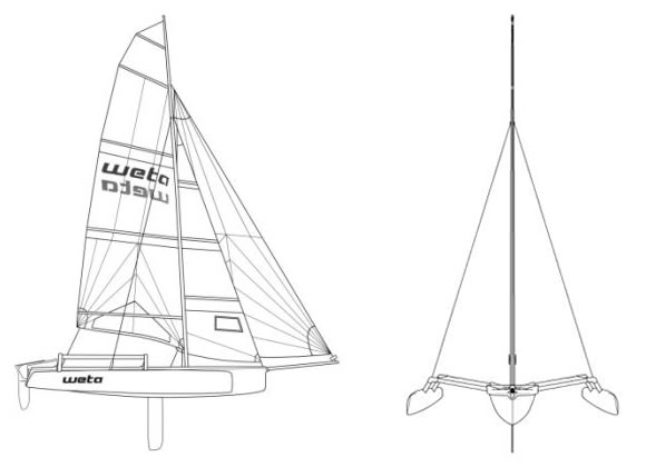 Weta 4.4 trimaran de sport